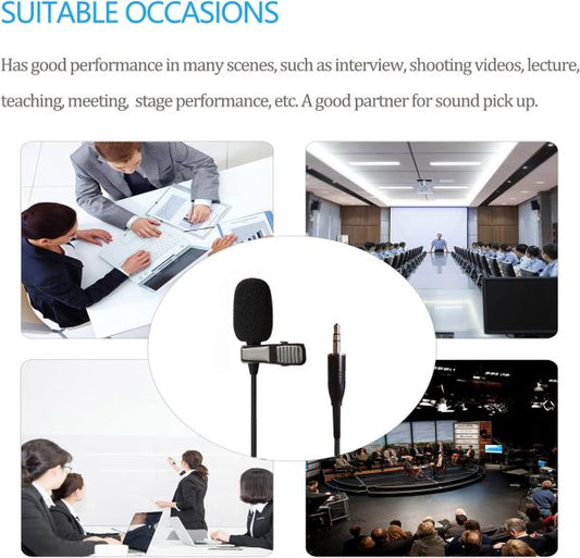 Professional Lavalier Microphone 3.5mm – Clip-On Mic - Flyingcart.pk