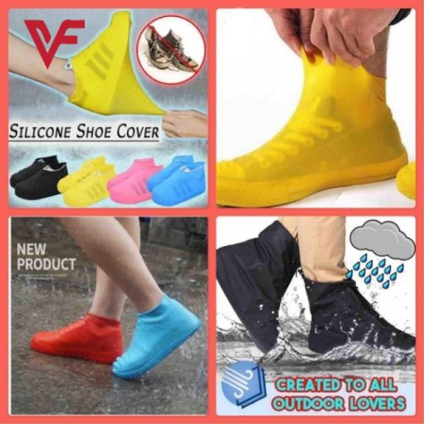 Rain Boot Thicken Waterproof Silicone Gel Shoe Cover - Flyingcart.pk