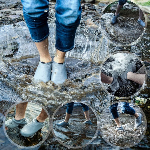 Rain Boot Thicken Waterproof Silicone Gel Shoe Cover - Flyingcart.pk