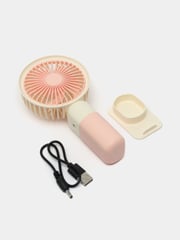 Rechargeable & Portable Handheld Fan with USB Charging and Mobile Phone Stand - Flyingcart.pk