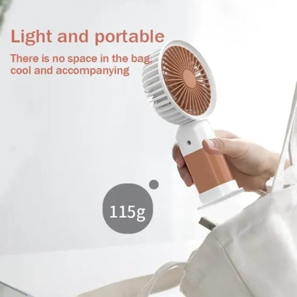 Rechargeable & Portable Handheld Fan with USB Charging and Mobile Phone Stand - Flyingcart.pk