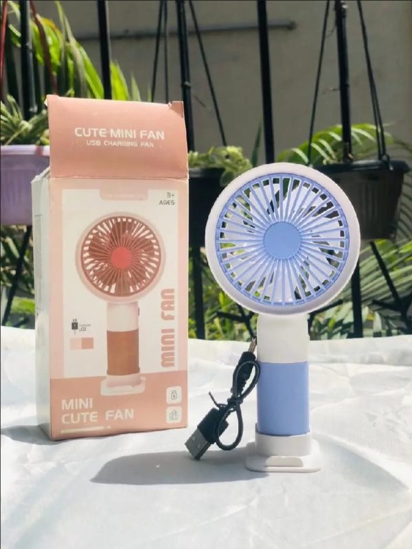 Rechargeable & Portable Handheld Fan with USB Charging and Mobile Phone Stand - Flyingcart.pk