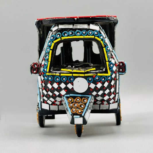 Rikshaw Art Glasswork – Handmade Colorful Antique Decoration Piece for Home & Office