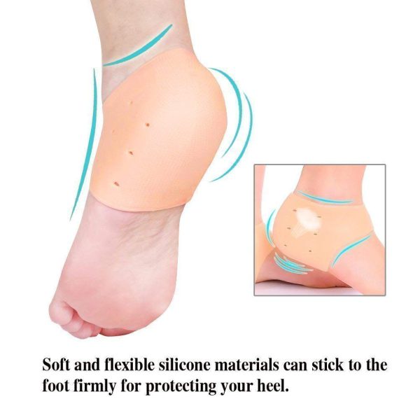 Silicone Anti-crack Half Heel Socks Set - Flyingcart.pk