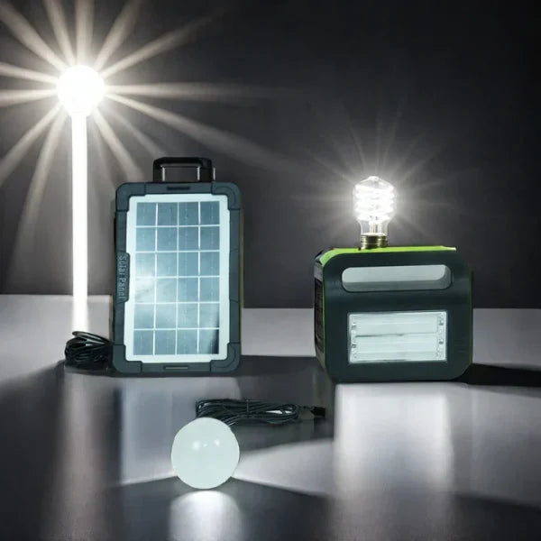 Solar Powered Light System – Flashlight, Emergency Power Bank & Wireless Energy Source for Outdoor Adventures - Flyingcart.pk