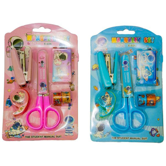 space-themed-stationery-set-for-students-and-office-use-7-piece-desk-organizer-kit-with-stapler-staple-pins-scissors-mini-washi-tapes-and-tape-dispenser-creative-back-to-school-1-flyingcart.pk