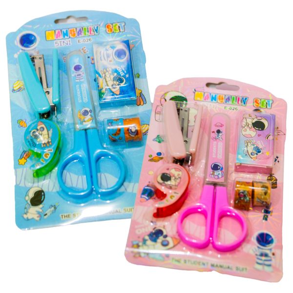space-themed-stationery-set-for-students-and-office-use-7-piece-desk-organizer-kit-with-stapler-staple-pins-scissors-mini-washi-tapes-and-tape-dispenser-creative-back-to-school-1-flyingcart.pk
