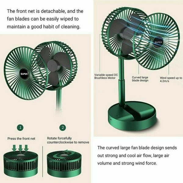 Telescopic Folding Fan - Flyingcart.pk