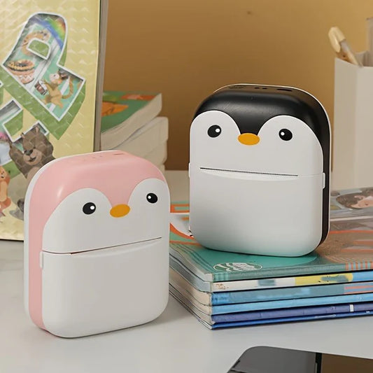 The Adorable Penguin Design Rechargeable Portable Mini Printer - Flyingcart.pk
