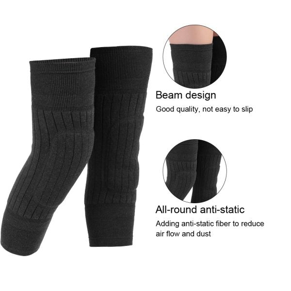 unisex-wool-knee-length-leg-warmers-plain-black-comfortable-stylish-winter-wear-easy-to-wear-wash-formal-outfit-accessory-single-piece-pack-2-flyingcat.pk