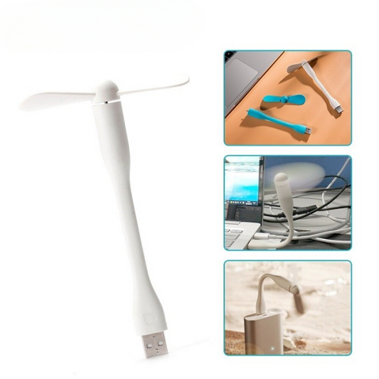 USB Fan Portable Adapter with LED Light – Enhanced Version - Flyingcart.pk