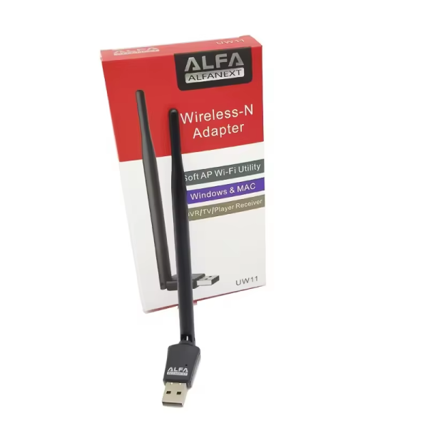 UW11 Alfa Net Wireless-N USB WiFi Adapter with Antenna - Flyingcart.pk