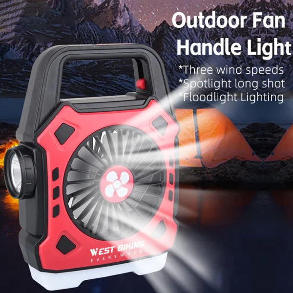 Versatile Camping Light with Mini Electric Fan - Flyingcart.pk