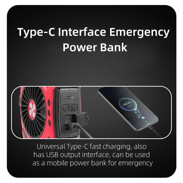 Versatile Camping Light with Mini Electric Fan - Flyingcart.pk
