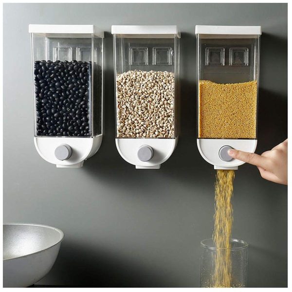 wall-mounted-dry-food-dispensers-for-organized-kitchens-featuring-clear-containers-and-easy-to-use-gravity-feed-design-for-cereals-grains-and-beans-1-flyingcart.pk