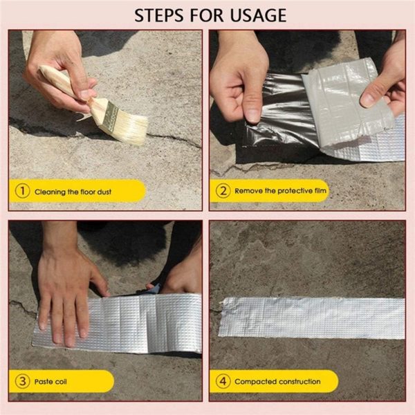 waterproof-leakage-tape-rubber-aluminum-foil-tape-strong-self-adhesive-repair-tape-for-roof-leak-window-sill-gap-pipe-rupture-surface-crack-home-renovation-1-flyingart.pk