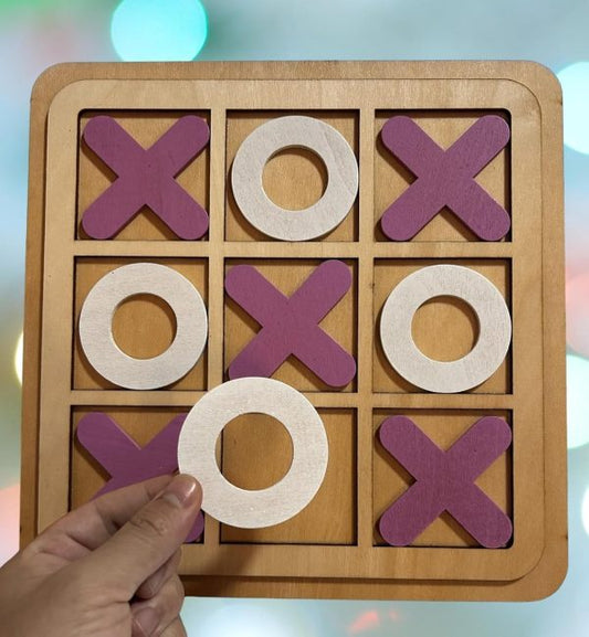wooden-tic-tac-toe-board-game-classic-xo-strategy-game-for-kids-toddlers-preschoolers-adults-educational-durable-portable-30cm-wooden-board-ideal-birthday-1-flyingcart.pk
