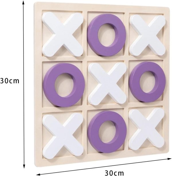 wooden-tic-tac-toe-board-game-classic-xo-strategy-game-for-kids-toddlers-preschoolers-adults-educational-durable-portable-30cm-wooden-board-ideal-birthday-1-flyingcart.pk