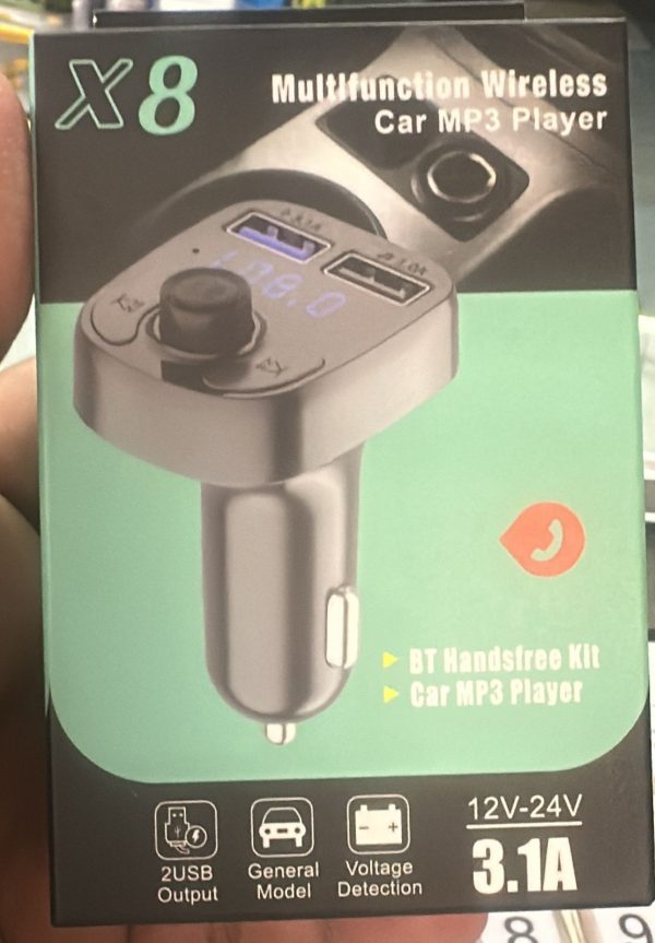 X8 – Multifunctional Car MP3 Player | Car Wireless FM Transmitter - Flyingcart.pk