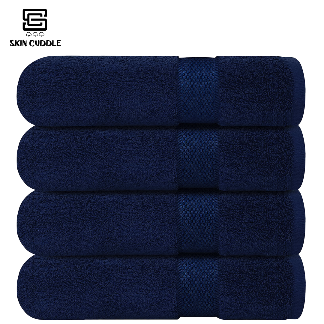 Navy blue online bath towels