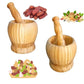 01 Set Wooden Pestle and Mortar - Flyingcart.pk