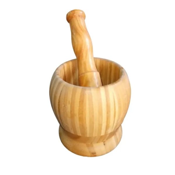 01 Set Wooden Pestle and Mortar - Flyingcart.pk