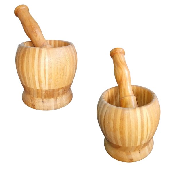 01 Set Wooden Pestle and Mortar - Flyingcart.pk