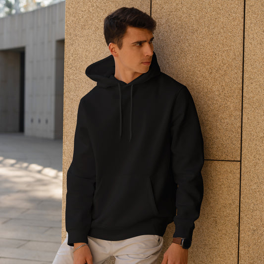 Men Pullover Hoodie Black - FlyingCart.pk