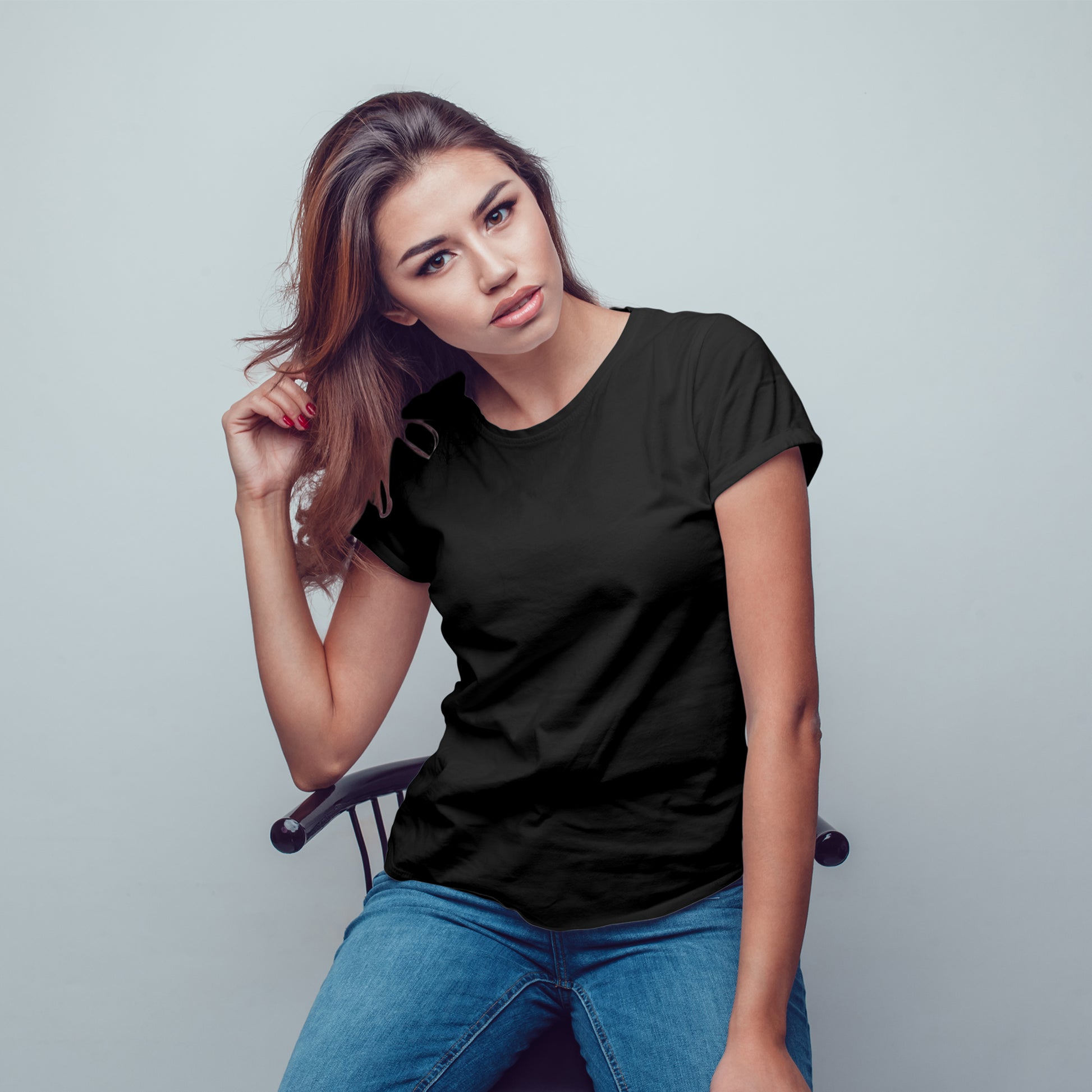 Black T-Shirt For Women- FlyingCart.pk