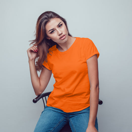 Orange T-Shirt For Women - FlyingCart.pk