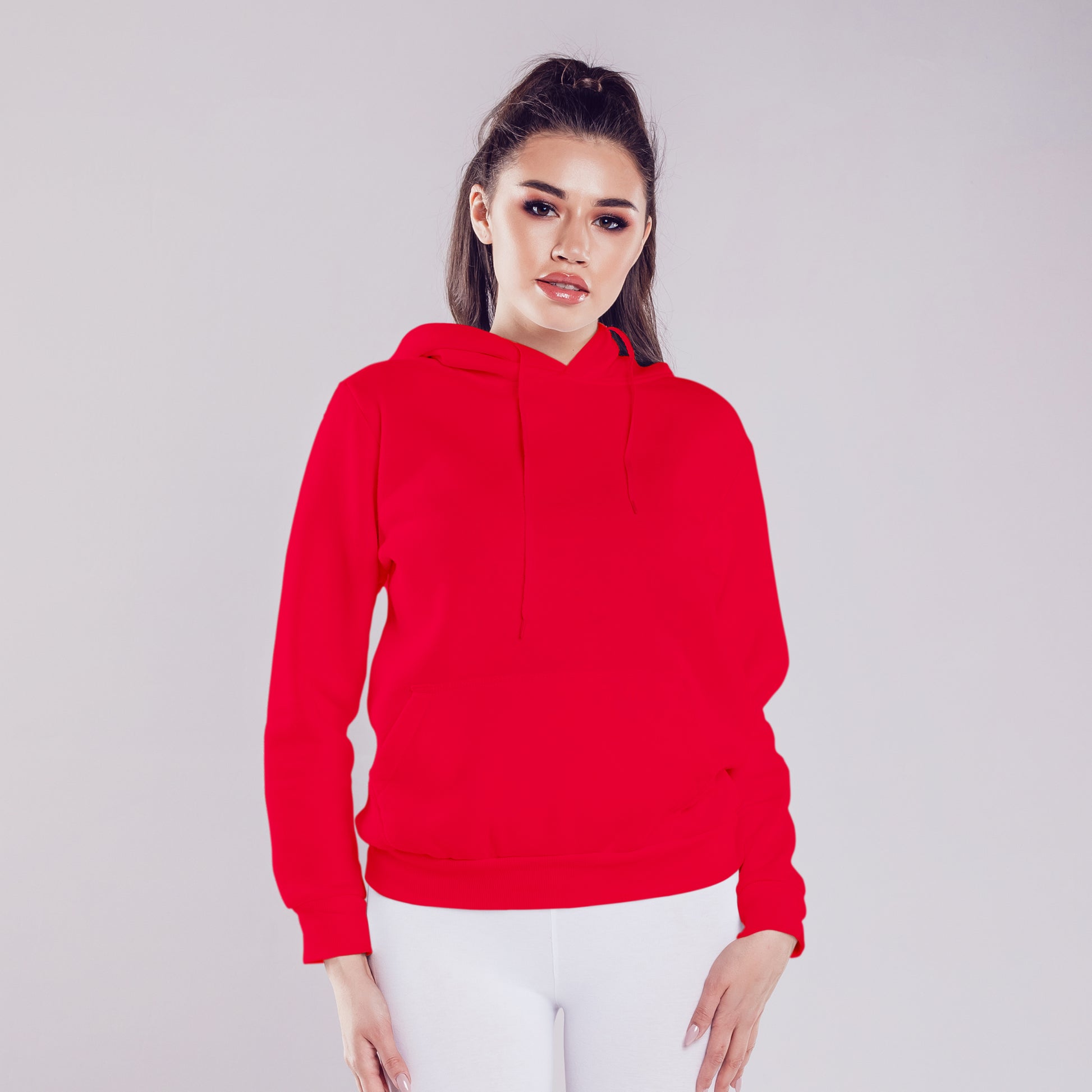 Women Pullover Hoodie Red- FlyingCart.pk