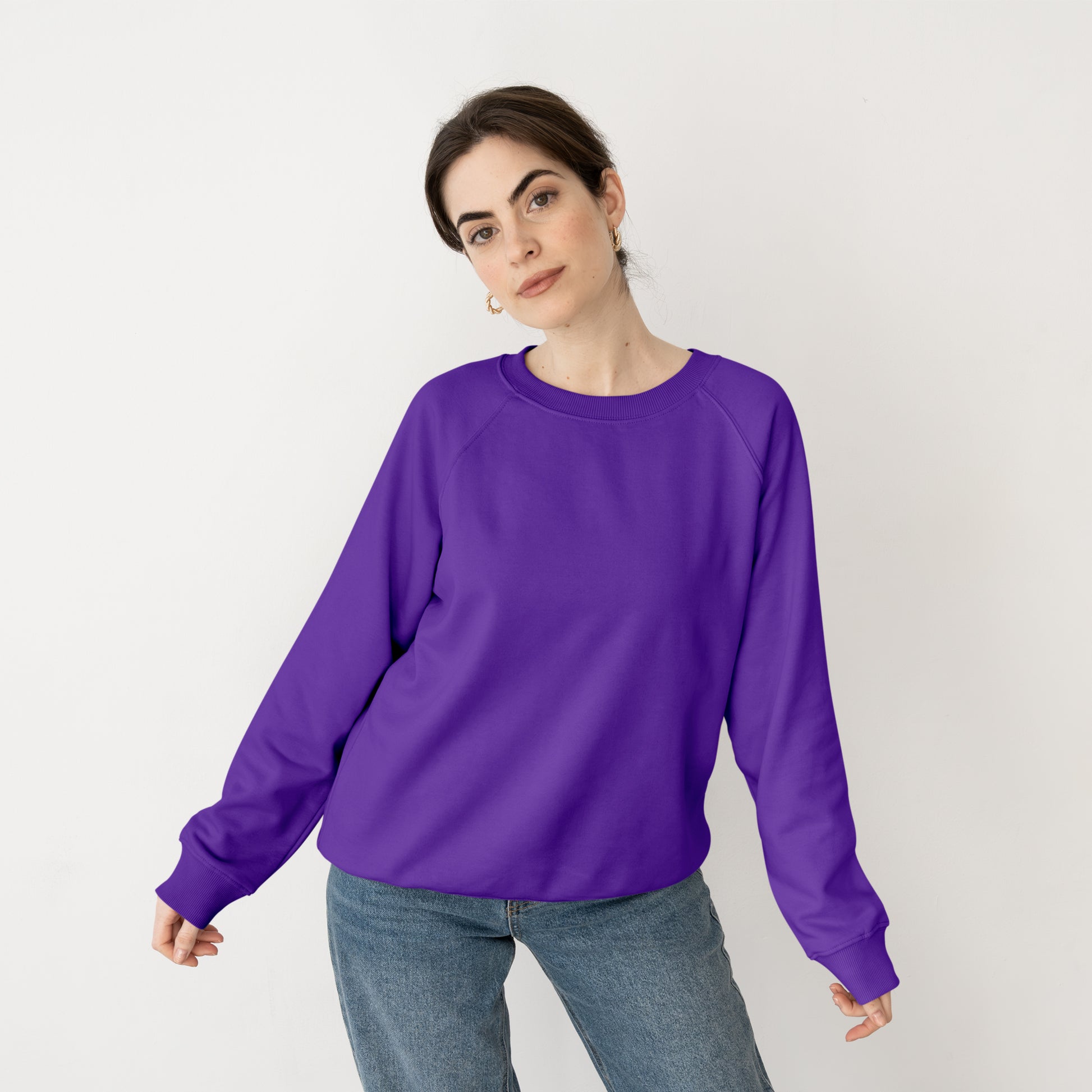 Sweat Shirt Royal Purple For Women- FlyingCart.pk