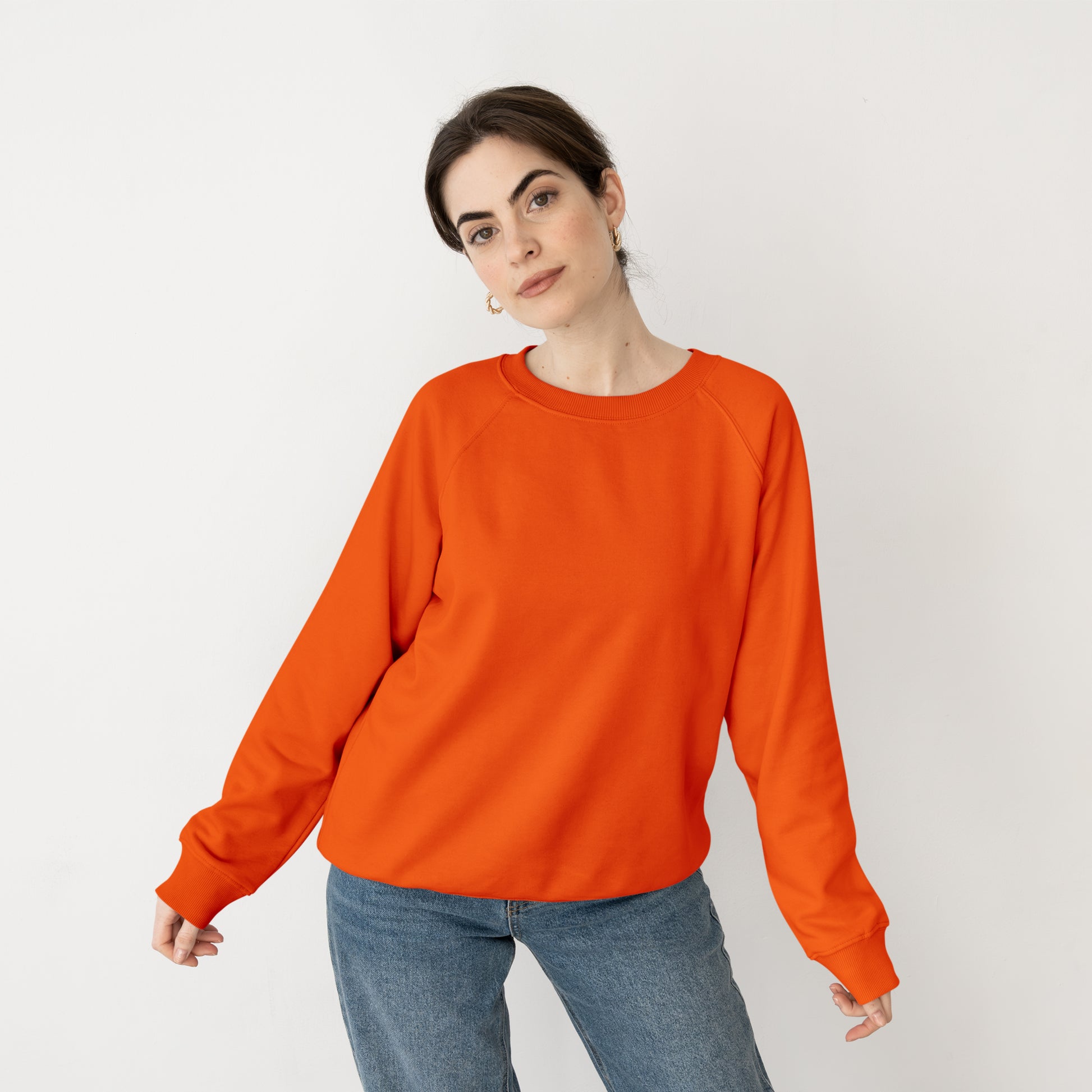 Sweat Shirt Orange For Women- FlyingCart.pk