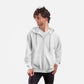 Zipper Hoodie White for Men- FlyingCart.pk