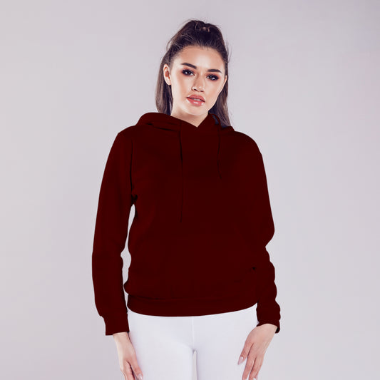 Women Pullover Hoodie  Maroon- FlyingCart.pk