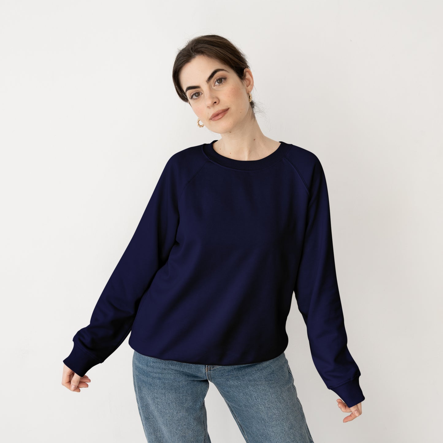 Sweat Shirt Navy Blue For Women- FlyingCart.pk