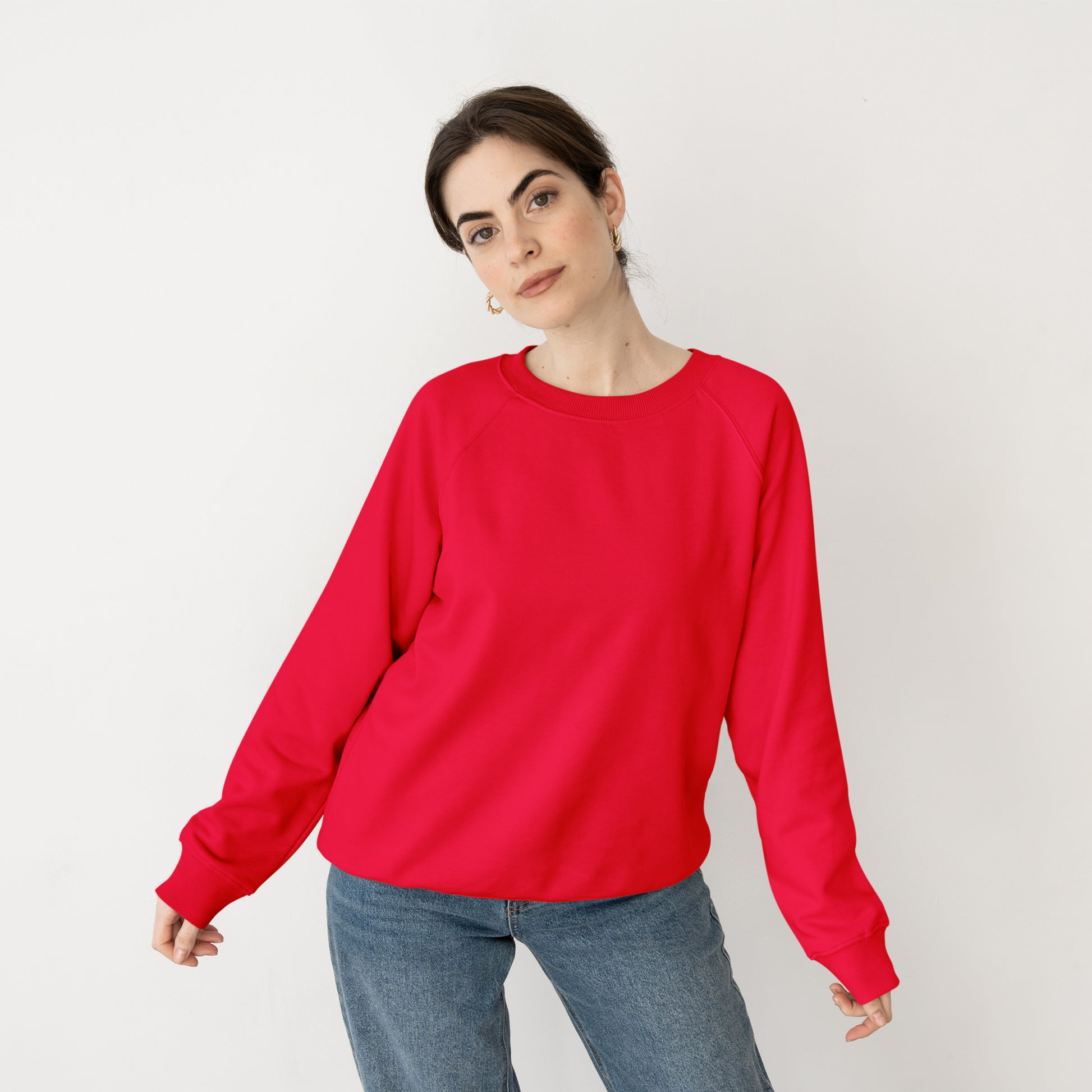 Sweat Shirt Red For Women- FlyingCart.pk