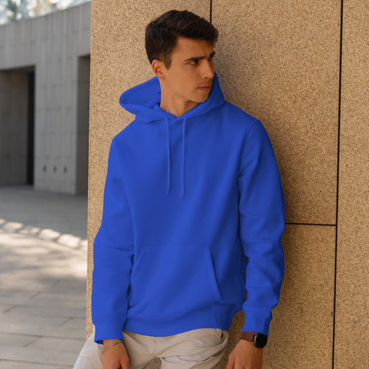 Men Pullover Hoodie Royal Blue- FlyingCart.pk