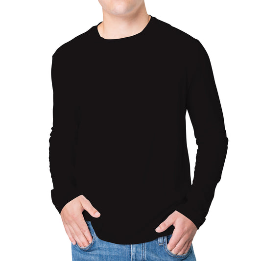 Full Sleeves Black T-Shirt For Men - FlyingCart.pk