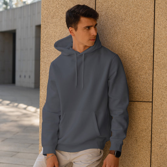 Men Pullover Hoodie Charcoal Grey- FlyingCart.pk