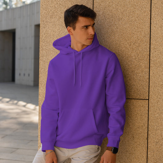 Men Pullover Hoodie Royal Purple- FlyingCart.pk