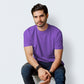 Half Sleeves Royal Purple T-shirt For Men- FlyingCart.pk