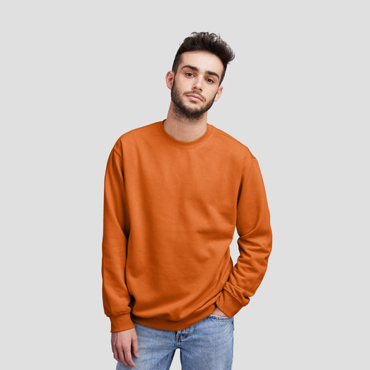 Sweat Shirt Orange For Men- FlyingCart.pk