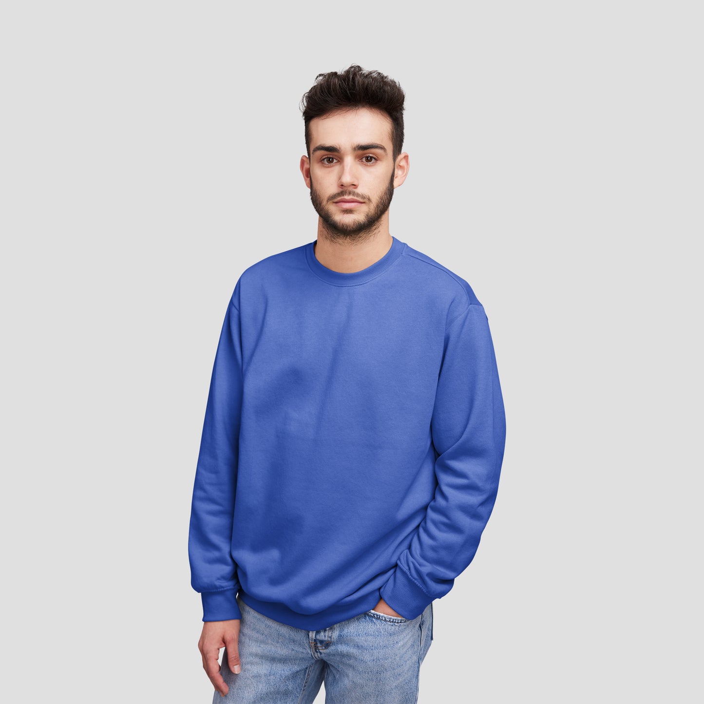 Sweat Shirt Royal Blue For Men- FlyingCart.pk