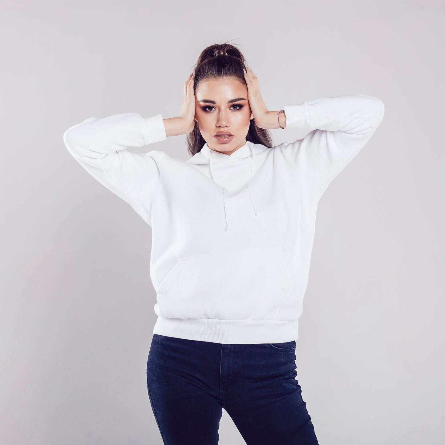 Women Pullover Hoodie White - FlyingCart.pk