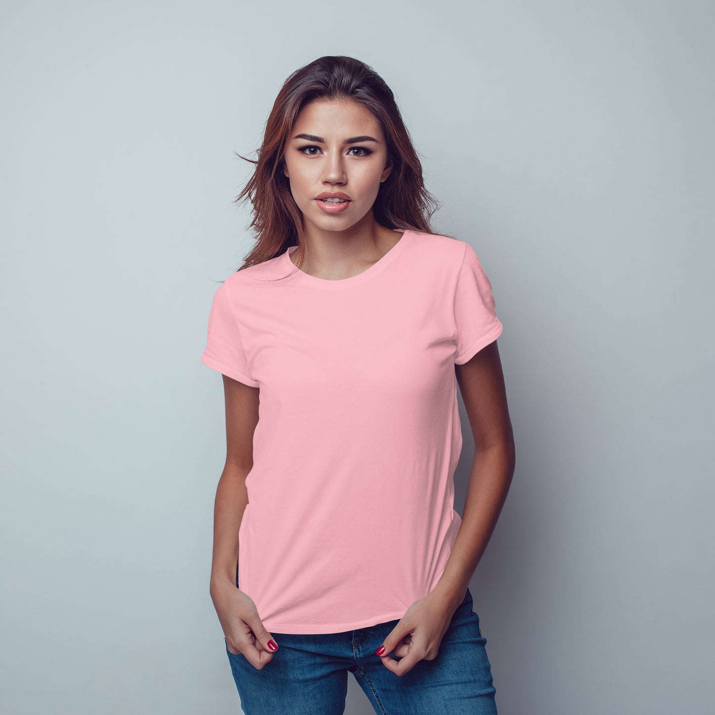 Light Pink T-Shirt For Women- FlyingCart.pk