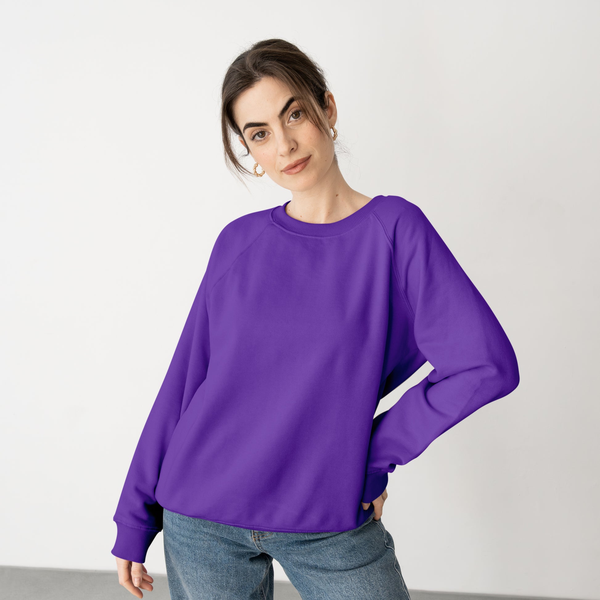 Sweat Shirt Royal Purple For Women- FlyingCart.pk