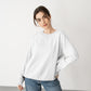 Sweat Shirt White For Women- FlyingCart.pk