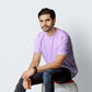 Half Sleeves Light Purple T-shirt For Men - FlyingCart.pk