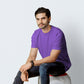 Half Sleeves Royal Purple T-shirt For Men- FlyingCart.pk